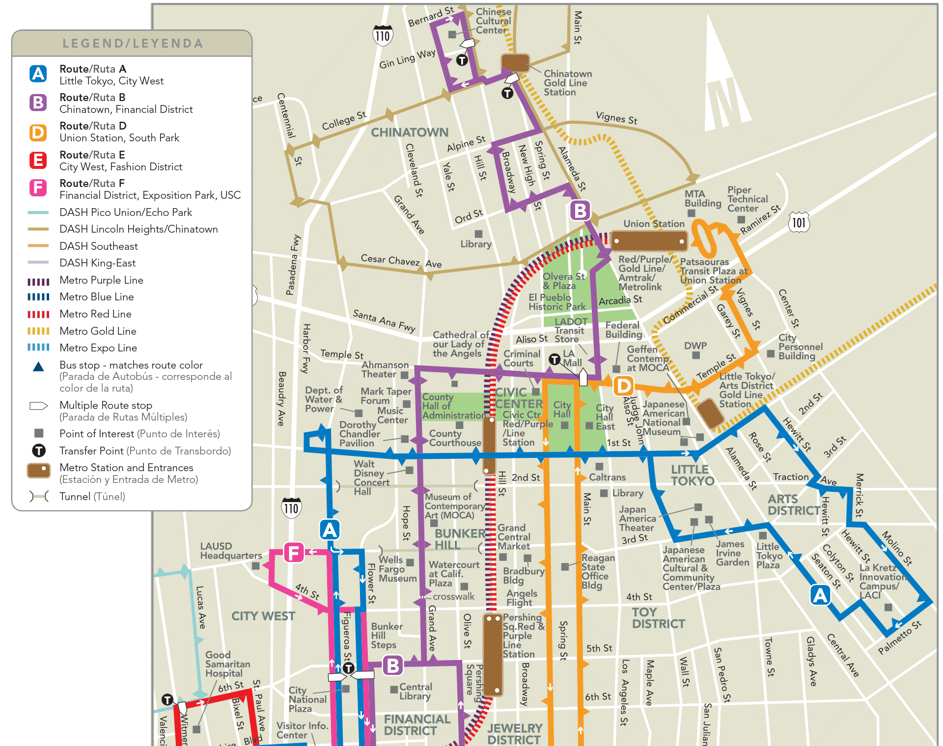 DASH Downtown Map